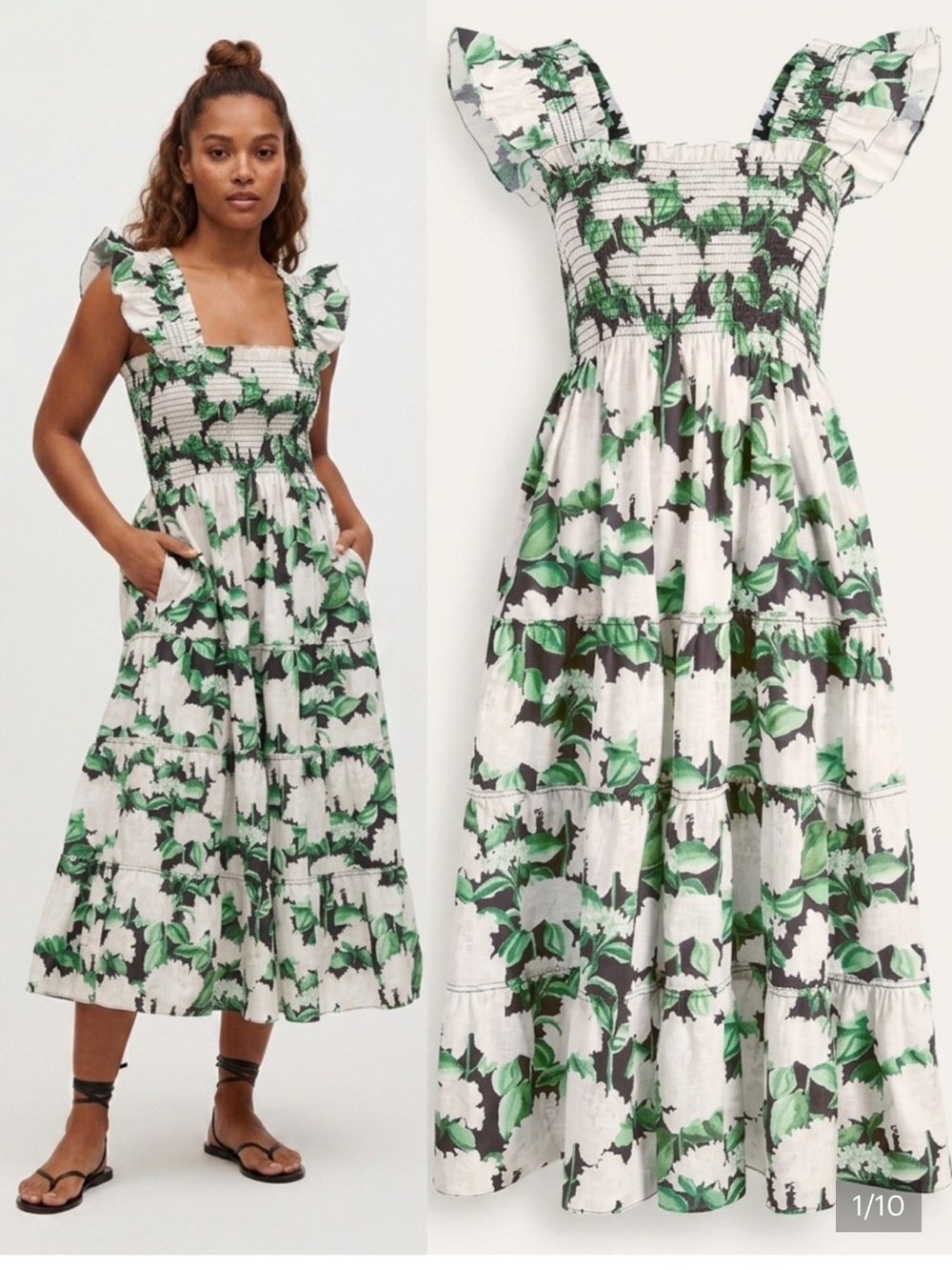 Hill House Home Ellie Nap Dress in Night Bloom S Tuckerhuck 
Floral Cottagecore